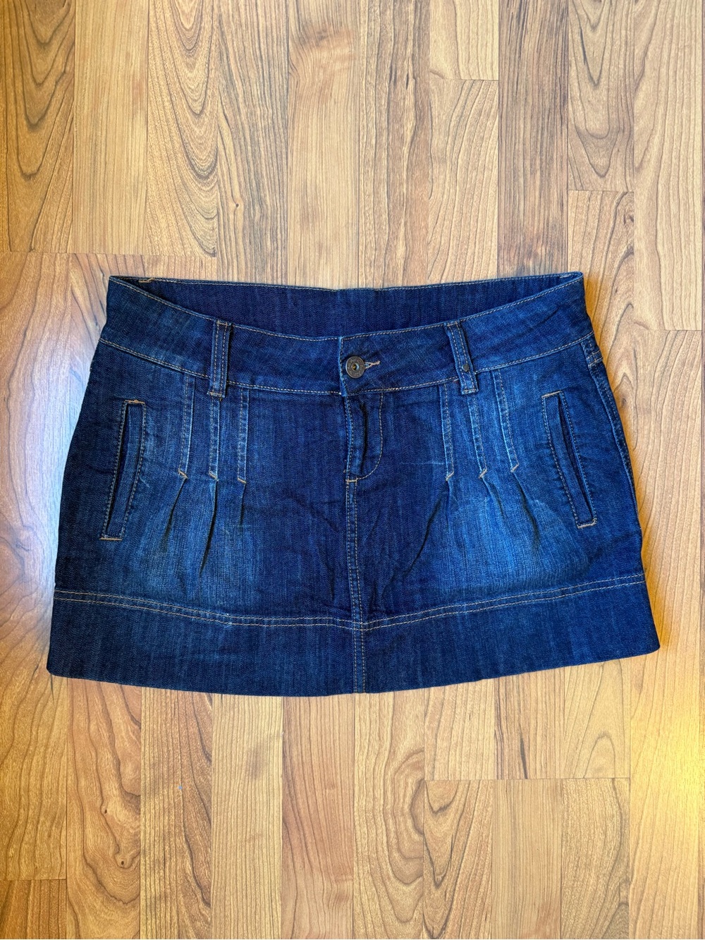 Vtg Y2K Baby Angel denim mini skirt by Elio Fiorucci - M